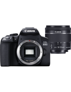Aparat foto CANON EOS 850D, 24.1 MP + Obiectiv EF-S 8-55mm f/3.5-5.6 IS STM, Negru