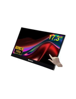 Monitor LED Portabil VERBATIM 49593, 17.3", Full HD, Touchscreen, 6 ms, 60 Hz, Black