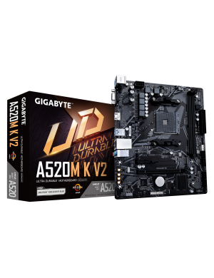Placa de baza GIGABYTE A520M K V2, AMD A520, Socket AM4, mATX