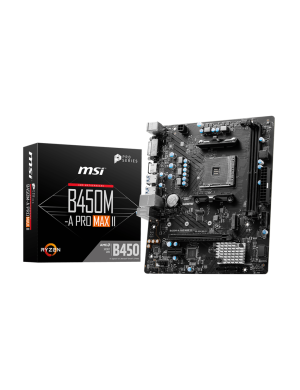 Placa de baza MSI B450M-A PRO MAX II, AMD B450, Socket AM4, mATX