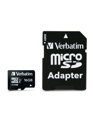 Card de memorie microSDHC VERBATIM 44082, 16 GB, clasa 10 + adaptor SD