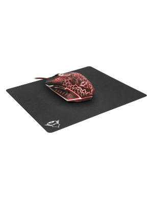 Kit Mouse gaming cu fir TRUST GXT 783 Izza, 2400 DPI, USB, Optic, RGB, Black + Mouse Pad