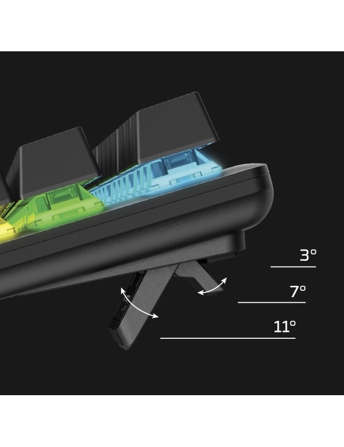Tastatura gaming cu fir HYPERX Alloy Origins Core Blue 4P5P2AA#ABA, Mecanica, RGB, USB, Black