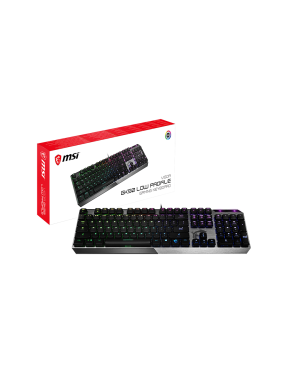 Tastatura gaming cu fir MSI Vigor GK50 Low Profile, Mecanica, RGB, USB, Black