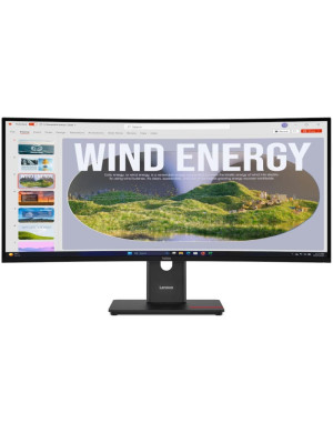 Monitor LED Curbat LENOVO ThinkVision T34WD-40, 34", UWQHD, 120Hz, 4 ms, Black