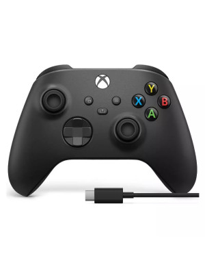 Controller Wireless MICROSOFT Xbox Series X + Cablu USB Type-C, Carbon Black