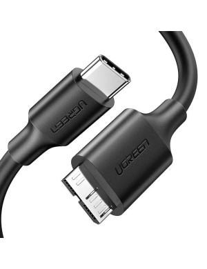 Cablu de date UGREEN Micro-B USB 3.0 la USB Type-C, 5 Gb/s, 1 m, Negru