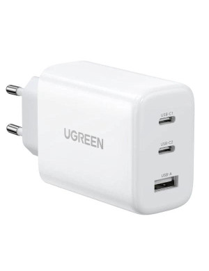 Incarcator retea UGREEN 90496, 65W, 2 x USB-C, 1 x USB-A, White