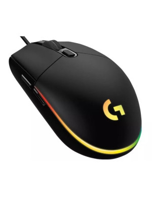 Mouse gaming LOGITECH G203, cu fir, USB, 8000 dpi, iluminare RGB LightSync, negru