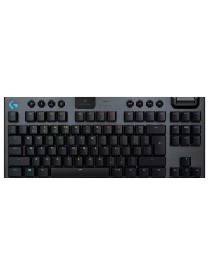 Tastatura gaming wireless LOGITECH G915 TKL Lightspeed, Tactila, Mecanica, RGB, USB, Black