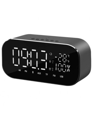 Radio FM cu ceas AKAI ABTS-S2, TF, Functie Alarma/Temperatura, 6 W, Bluetooth, USB/AUX, Negru