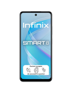 Telefon INFINIX Smart 8, 64GB, 3GB RAM, Galaxy White