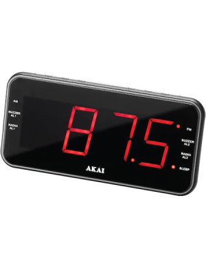 Radio AM/FM cu ceas AKAI ACR-3899, USB/Aux, Negru