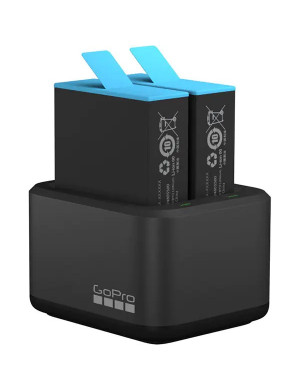 Incarcator dublu + acumulator GOPRO ADDBD-001-EU, Hero9, Negru