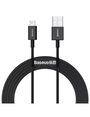 Cablu BASEUS Superior CALYS-A01, USB - Lightning, 1 m, negru
