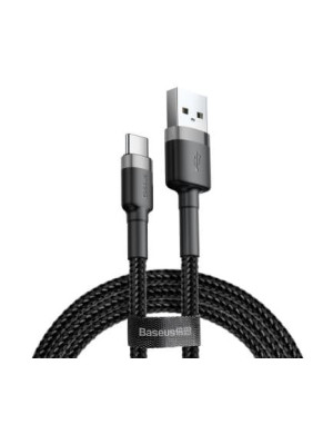 Cablu de date si incarcare BASEUS Cafule CATKLF-UG1, USB-A - USB-C, 3 m, 18W, Black