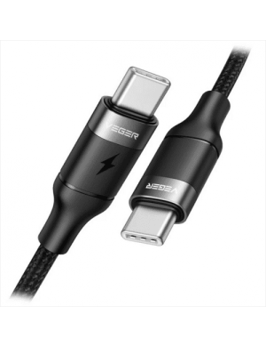 Cablu de date VEGER CC02, USB Type-C la USB Type-C, 1.5 m, Negru