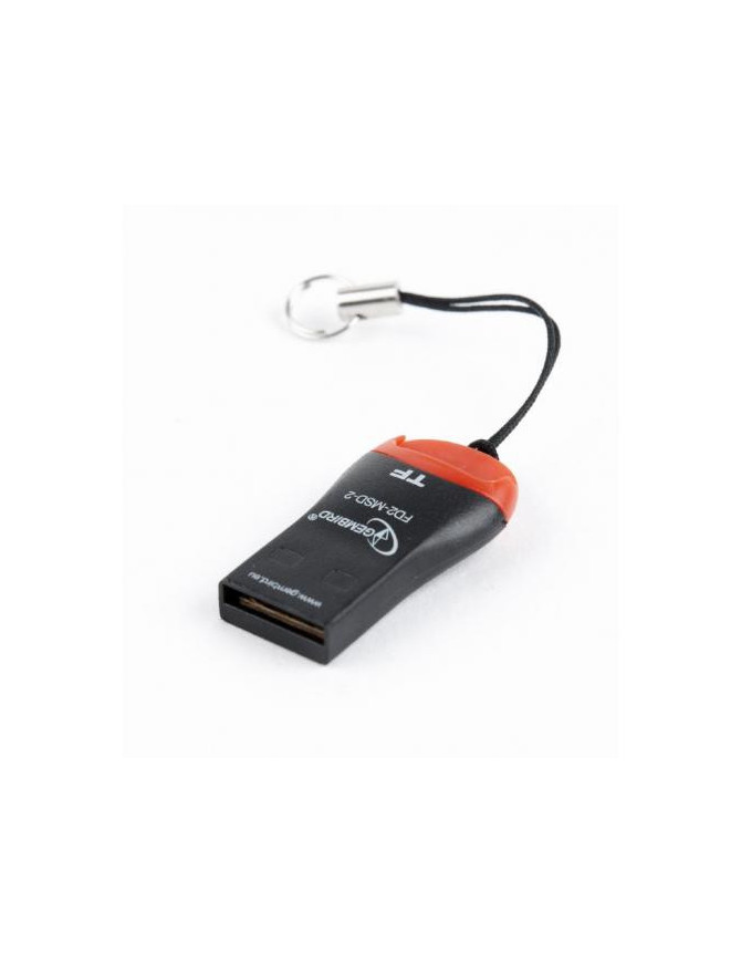 Card Reader Gembird FD2-MSD-3, MicroSD, Black-Orange
