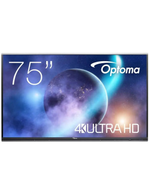 Display interactiv OPTOMA 5752RK H1F0C0DBW101, 4K 75", 20 Puncte Atingere, Procesor Quad Core A73, Stocare 32GB, 4GB RAM, Androi