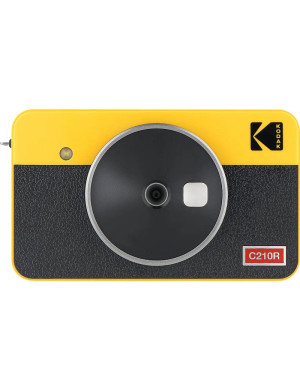 2-in-1 Camera foto instant si Imprimanta Termica KODAK Mini Shot 2 Retro C210R, Bluetooth, Negru/Galben