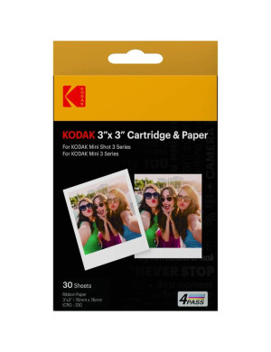 Hartie KODAK Cartus ICRG-330 Instant Foto Film KOICRG330P30, 76 x 76 mm, Semi-Glossy, 30 coli