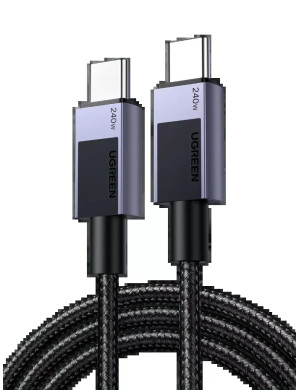 Cablu UGREEN L513-45067, USB-C la USB-C, 240 W, 1 m, Negru