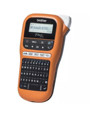 Imprimanta de etichete BROTHER P-touch PT-E110, Negru/Portocaliu