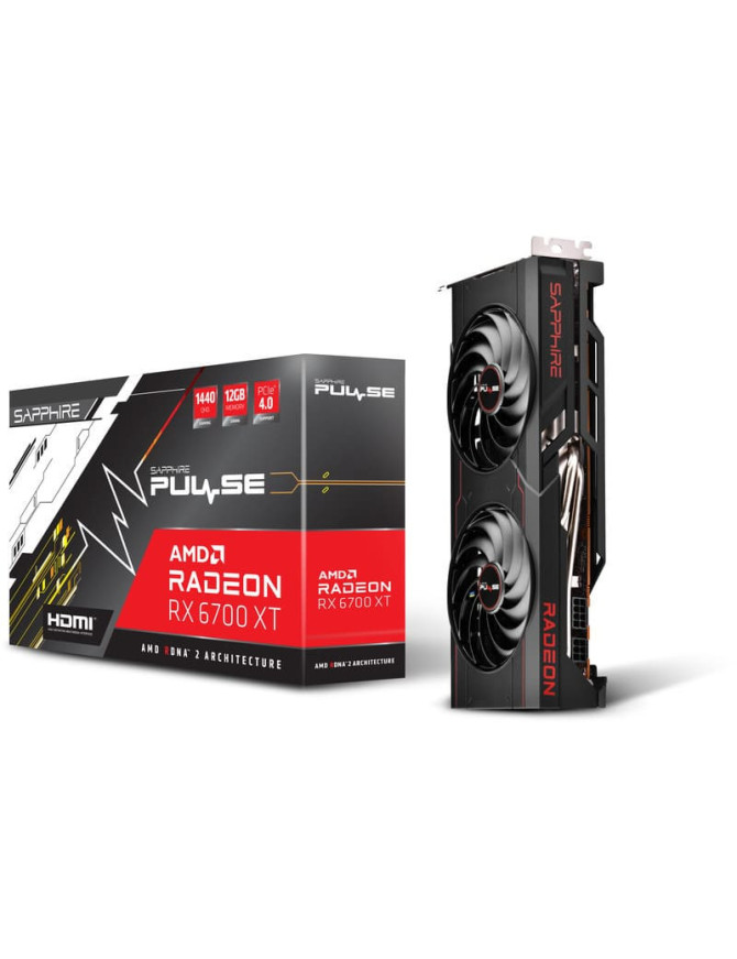 Placa video SAPPHIRE Radeon RX 6700 XT Pulse 11306-02-20G, 12GB, GDDR6, 192-bit
