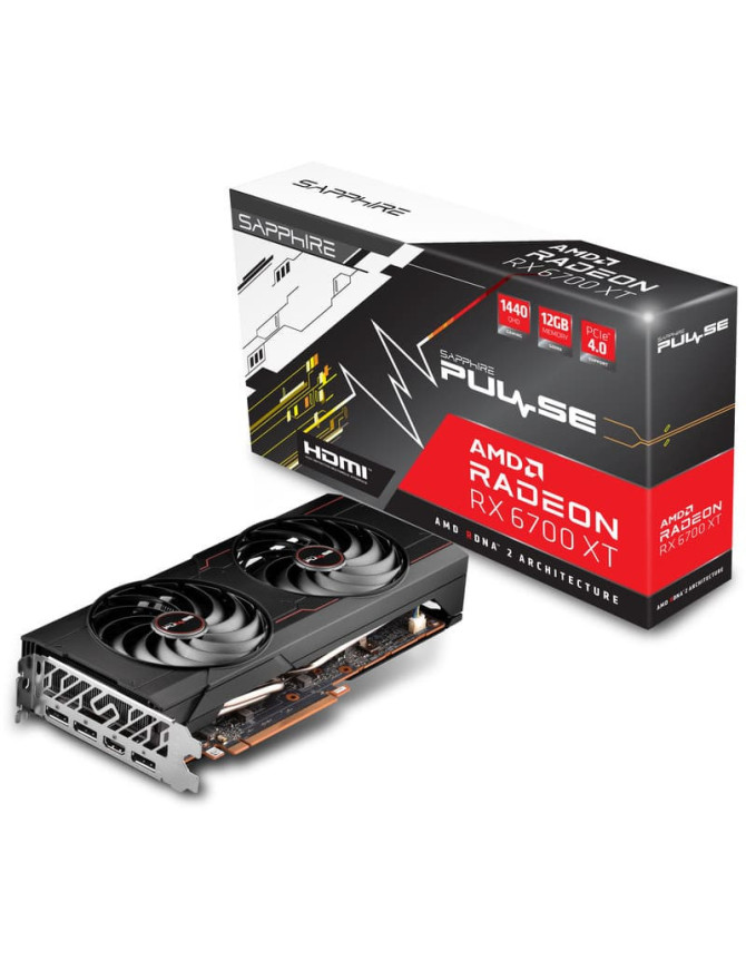 Placa video SAPPHIRE Radeon RX 6700 XT Pulse 11306-02-20G, 12GB, GDDR6, 192-bit