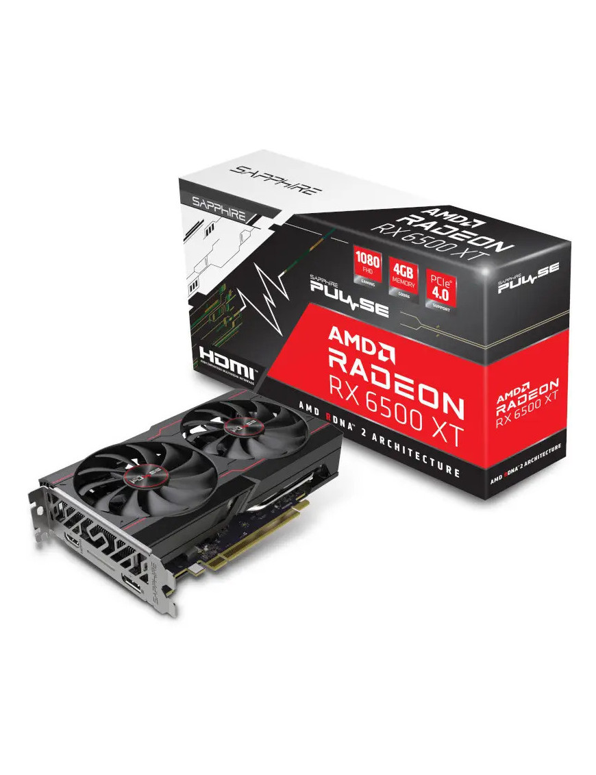 Placa video Sapphire Radeon RX 6500 XT PULSE OC, 4GB GDDR6, 64-bit