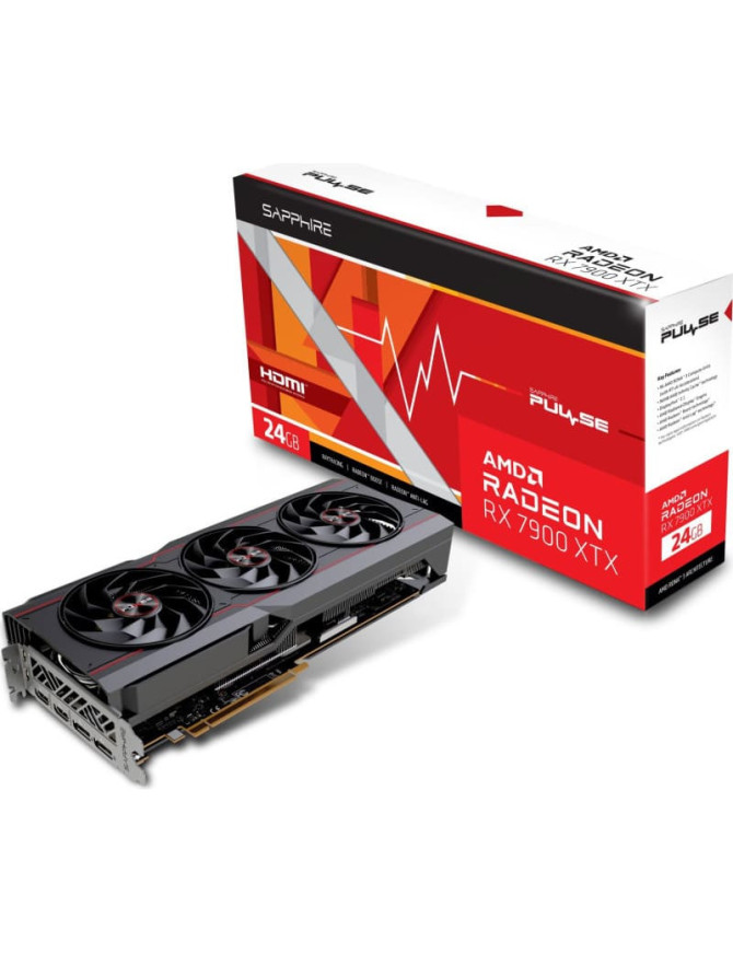 Placa video SAPPHIRE Radeon RX 7900 XTX Pulse 11322-02-20G, 24GB GDDR6, 384-bit