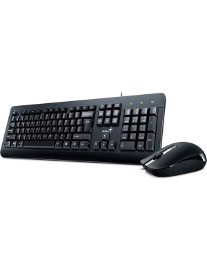 Kit tastatura + mouse GENIUS KM-160, cu fir, USB, Black