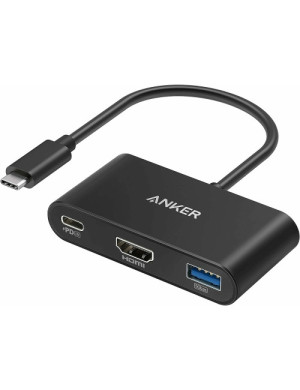Hub ANKER PowerExpand 3-in-1 A8339HA1, 1x USB, 1x USB-C, 1x HDMI 4K, Gray