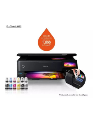 Multifunctional InkJet color EPSON L8180, A3+, Duplex, USB, LAN, Wi-Fi, negru