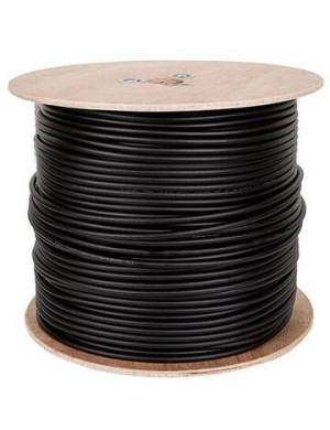 Rola cablu FTP CAT 5E, Cupru, 24 AWG, 0.52mm SUFA, Negru, 305 m EMTEX ( pret per metru)