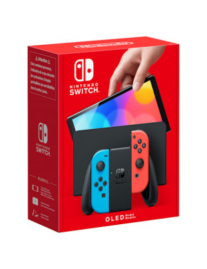 Consola NINTENDO Switch OLED, 64GB, Neon Red / Neon Blue