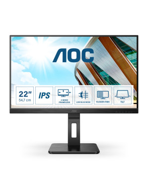 Monitor LED AOC 22P2DU, 21.5" Full HD, 75Hz, 4ms, Black